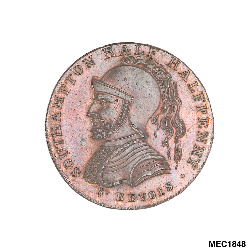 Detail of Southampton halfpenny token by unknown