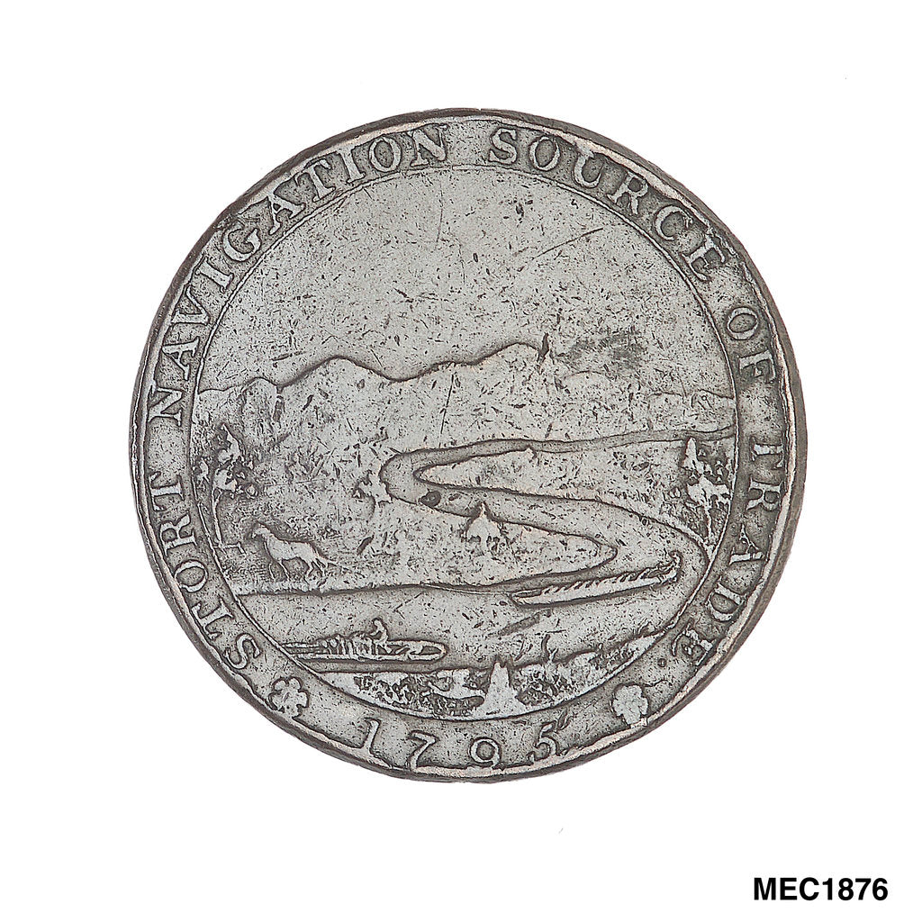 Detail of Stortford halfpenny token by Heinrich Kuchler