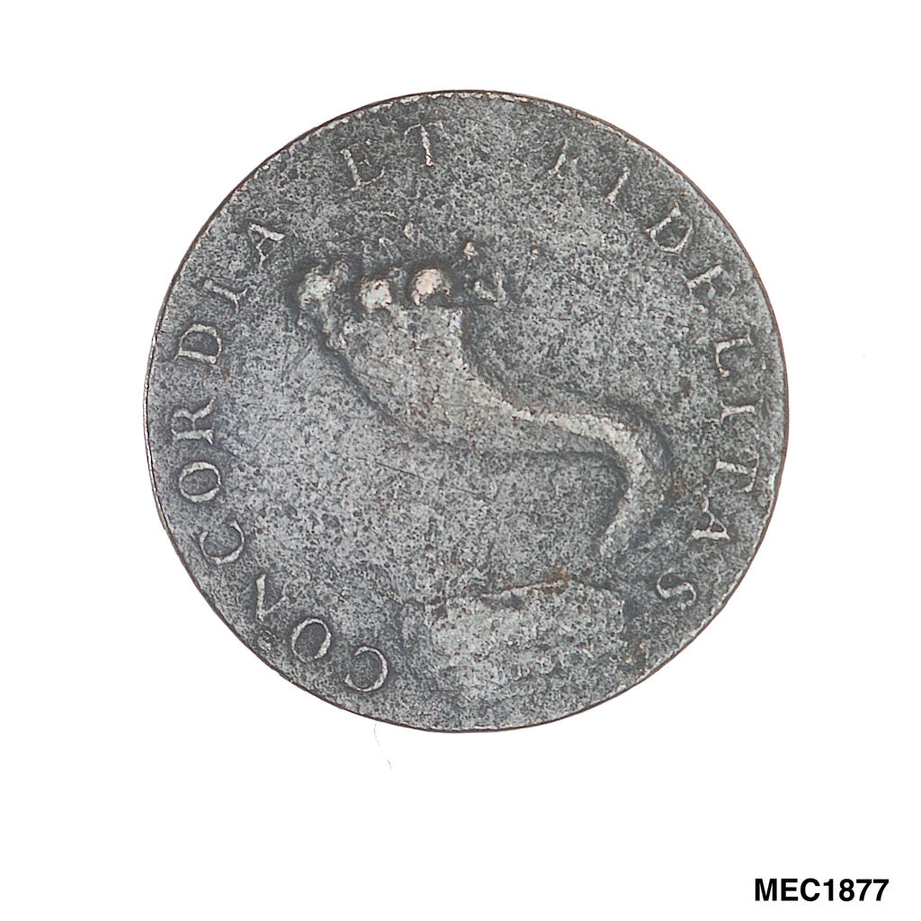 Detail of Inverness halfpenny token by unknown