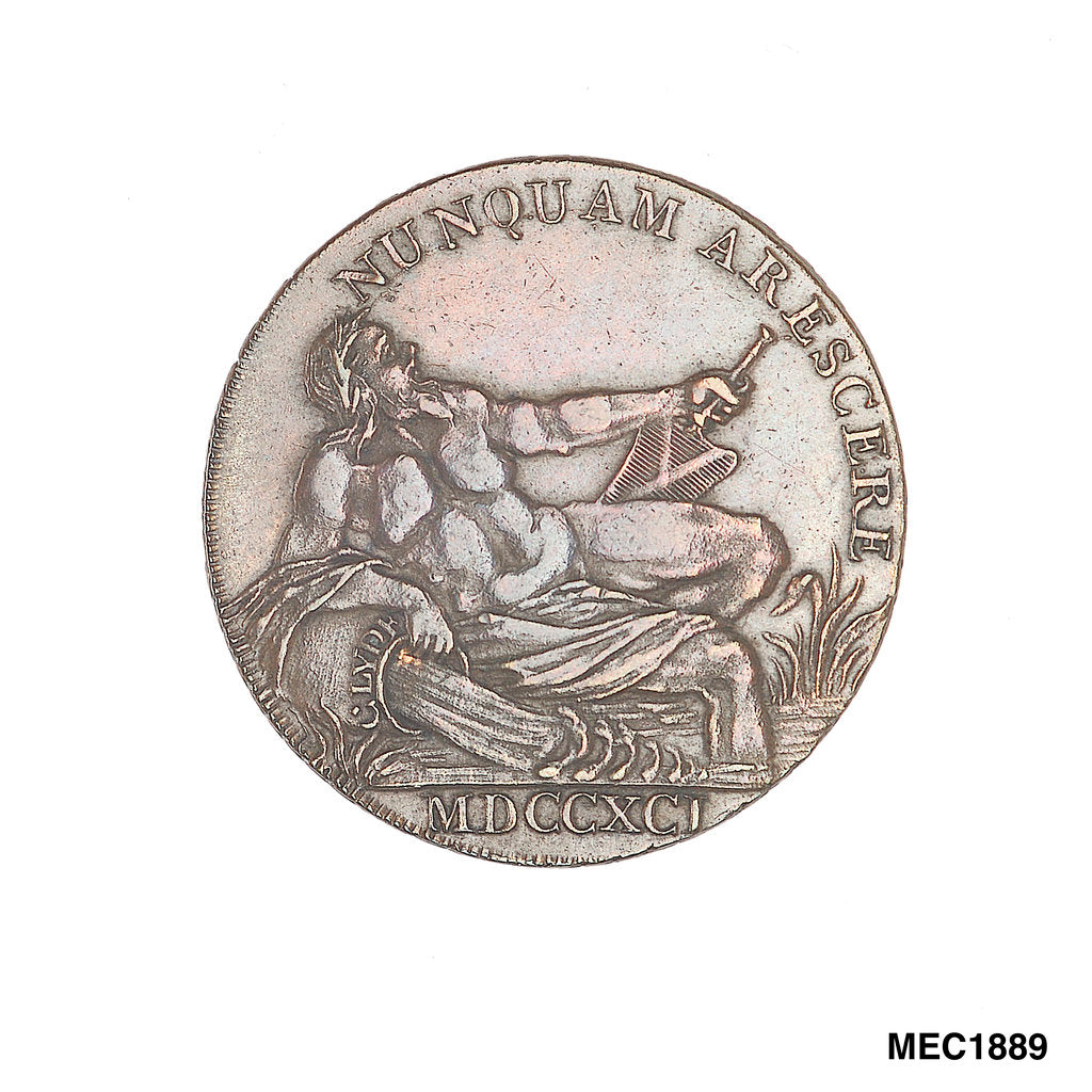 Detail of Glasgow halfpenny token by unknown