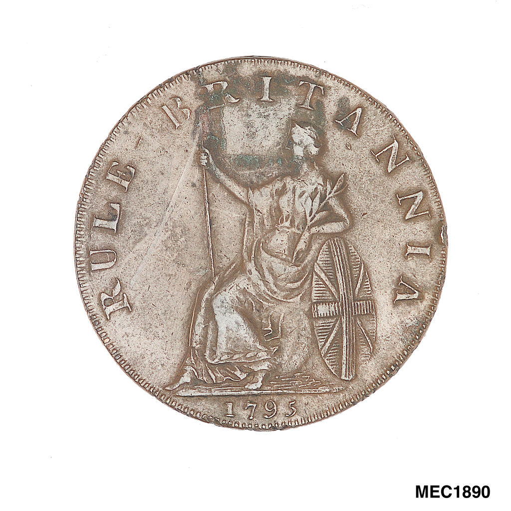 Detail of Glasgow halfpenny token by unknown