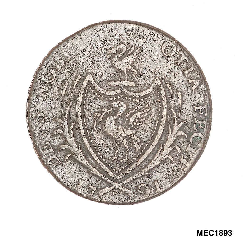 Detail of Liverpool halfpenny token by unknown