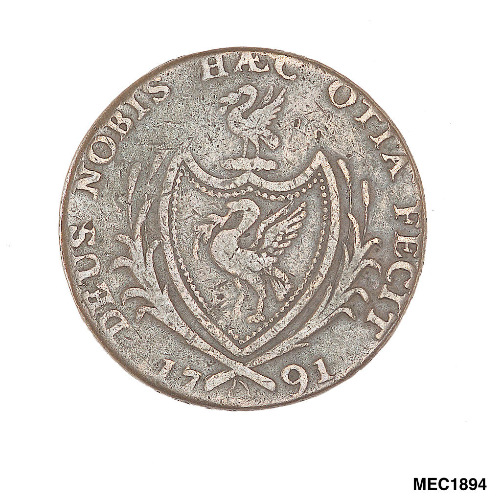 Detail of Liverpool halfpenny token by unknown