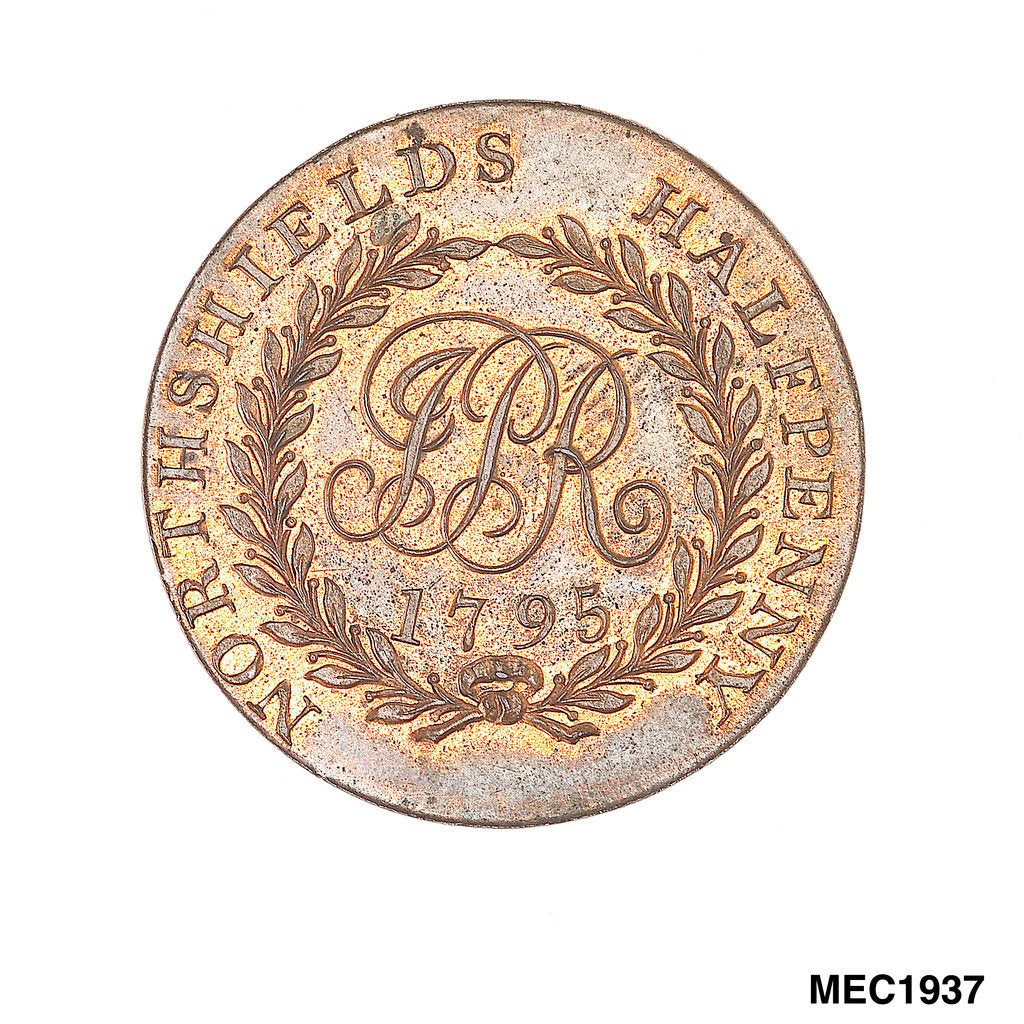 Detail of North Shields halfpenny token by unknown