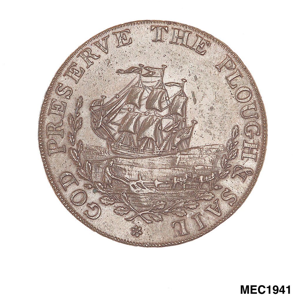Detail of Ipswich halfpenny token by P. Kempson