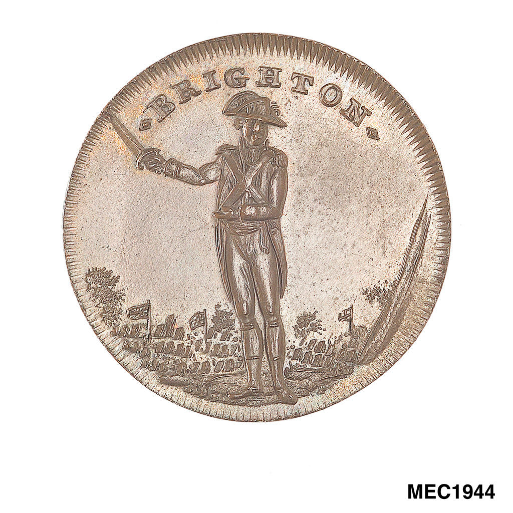 Detail of Brighton halfpenny token by unknown