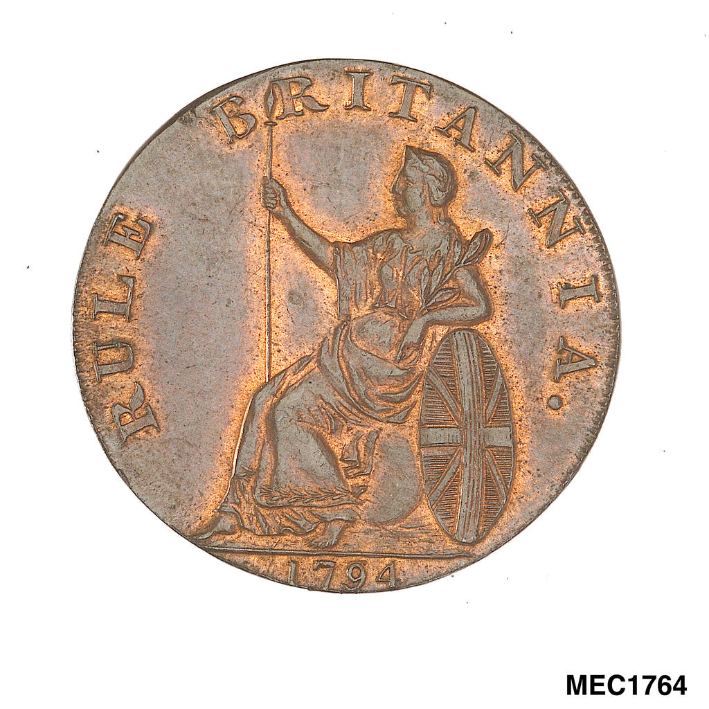 Detail of Token commemorating Admiral of the Fleet Richard Howe (1726-1799) and the Glorious First of June, 1794 by T. Wyon