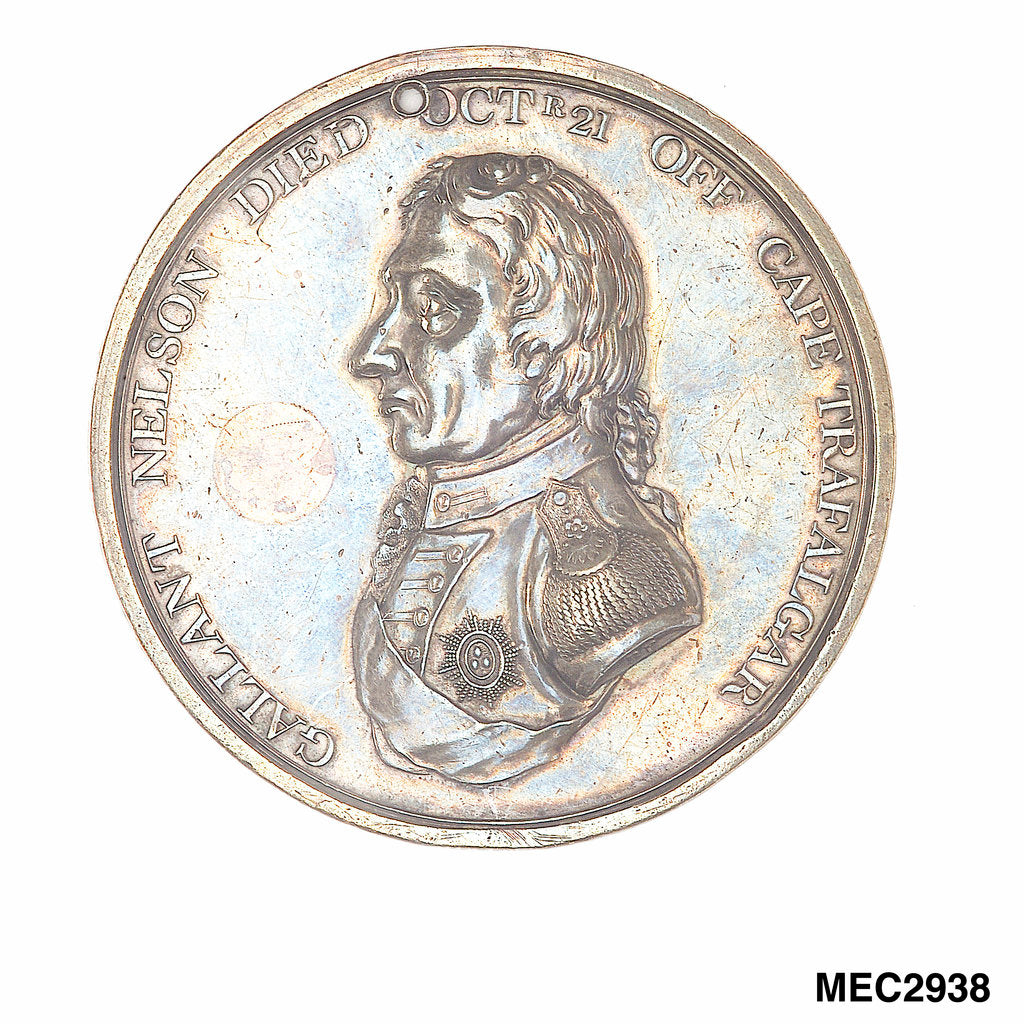 Detail of Medal commemorating Vice-Admiral Horatio Nelson (1758-1805) and Nelsonic Crimson Oakes by Benedetta Pistrucci