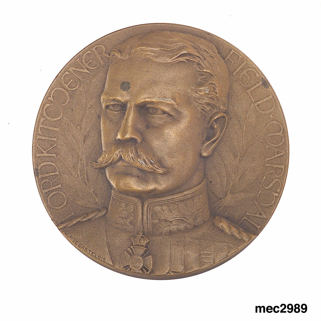 Detail of Commemorative medal depicting Horatio Herbert Kitchener (1850-1916) by Jules-Prosper Legastelois