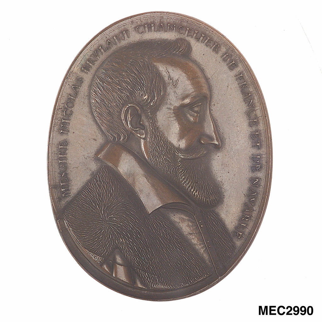 Detail of Commemorative medal depicting Nicholas Brulart by unknown