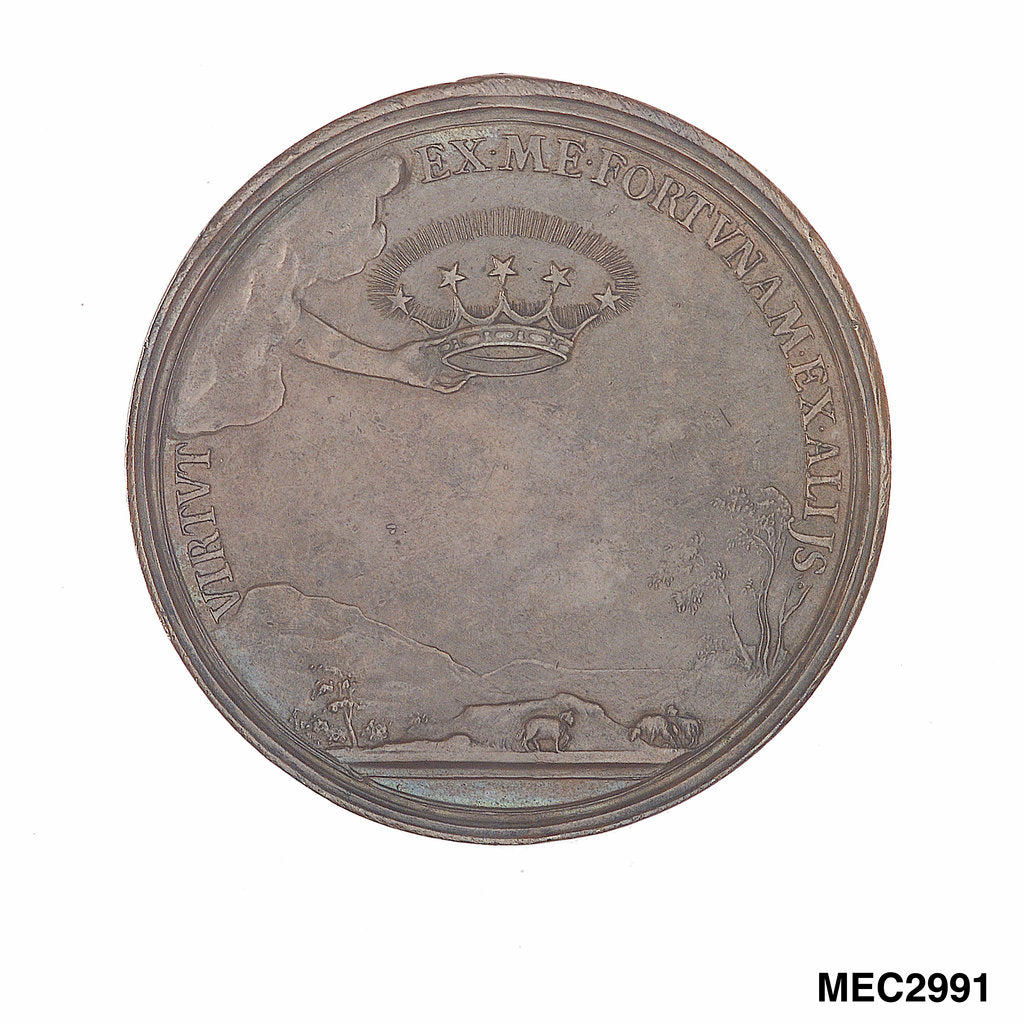 Detail of Commemorative medal depicting Charles I by John Roettier