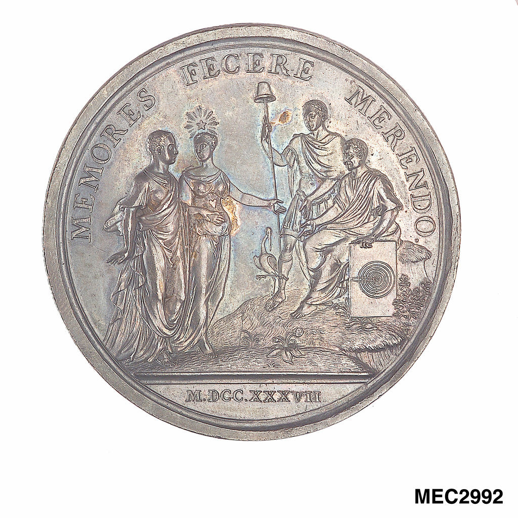 Detail of Commemorative medal depicting Master of the Mint, John Conduitt (1688-1737) by Tanner
