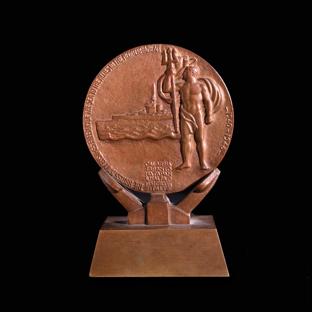 Detail of Medal commemorating Admiral of the Fleet, Andrew Browne Cunningham  (1883-1963) by Georges Guiraud