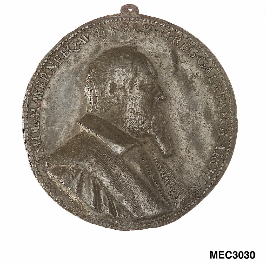 Detail of Commemorative medal depicting Sir Theodore Turquet de Mayerne (1573-1655) by Nicholas Briot