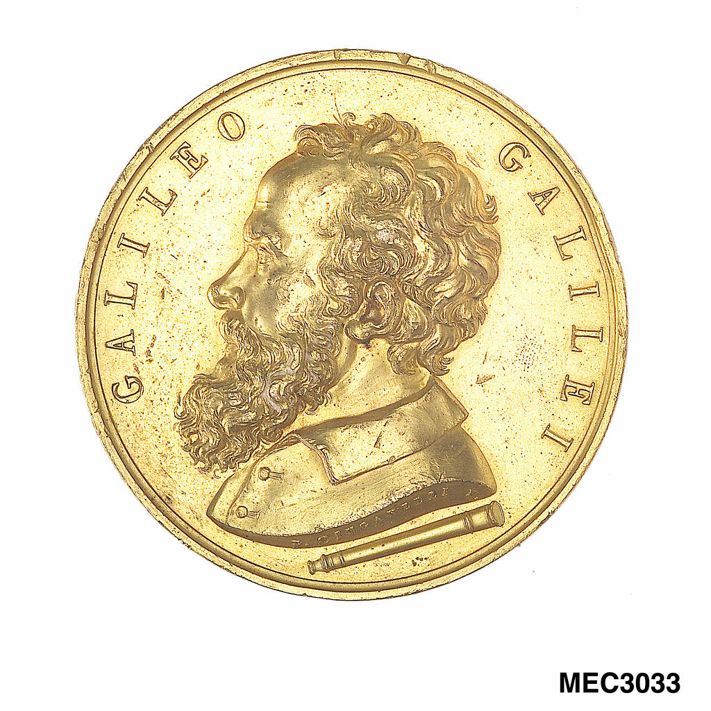 Detail of Commemorative medal depicting Galileo Galilei (1564-1642) by P. Cinganelli
