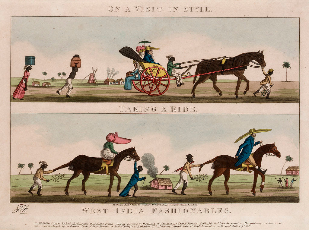 Detail of On a Visit in Style - Taking a Ride - West India Fashionables by J. S.