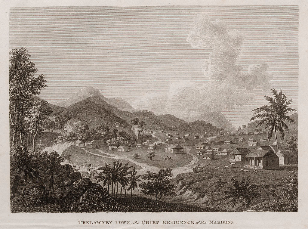 Detail of Trelawney Town, the Chief Residence of the Maroons by unknown