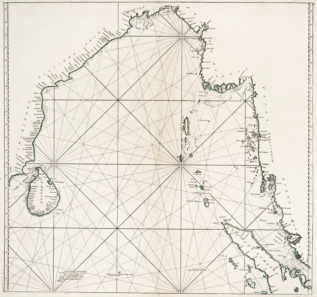 Detail of Bay of Bengal from Ceylon to Malacca by William Herbert