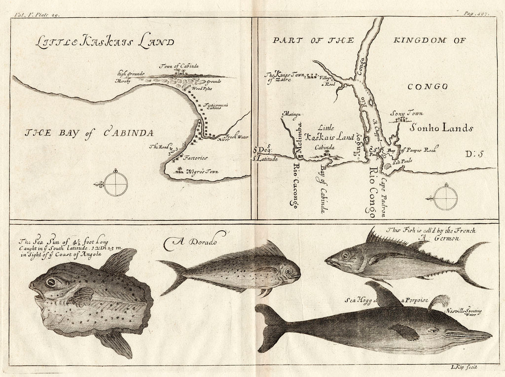 Detail of Chart of Gulf of Guinea, Africa by Gerard van Keulen