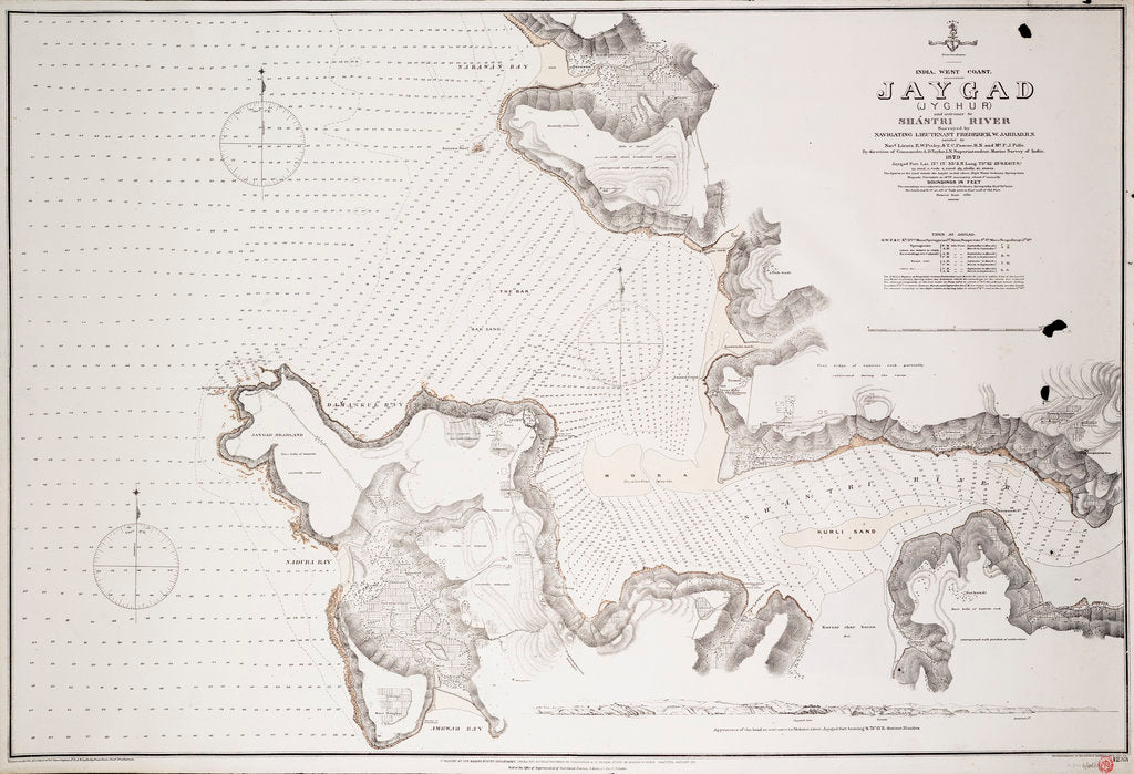 Detail of Jaygad (Jyghur) and entrance to Shatri River... by Frederick W. Jarrad