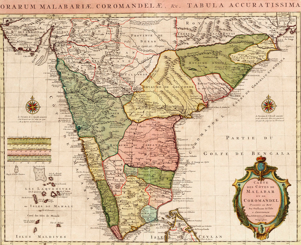 Detail of Chart of the Indian Ocean by Guillaume de L'Isle