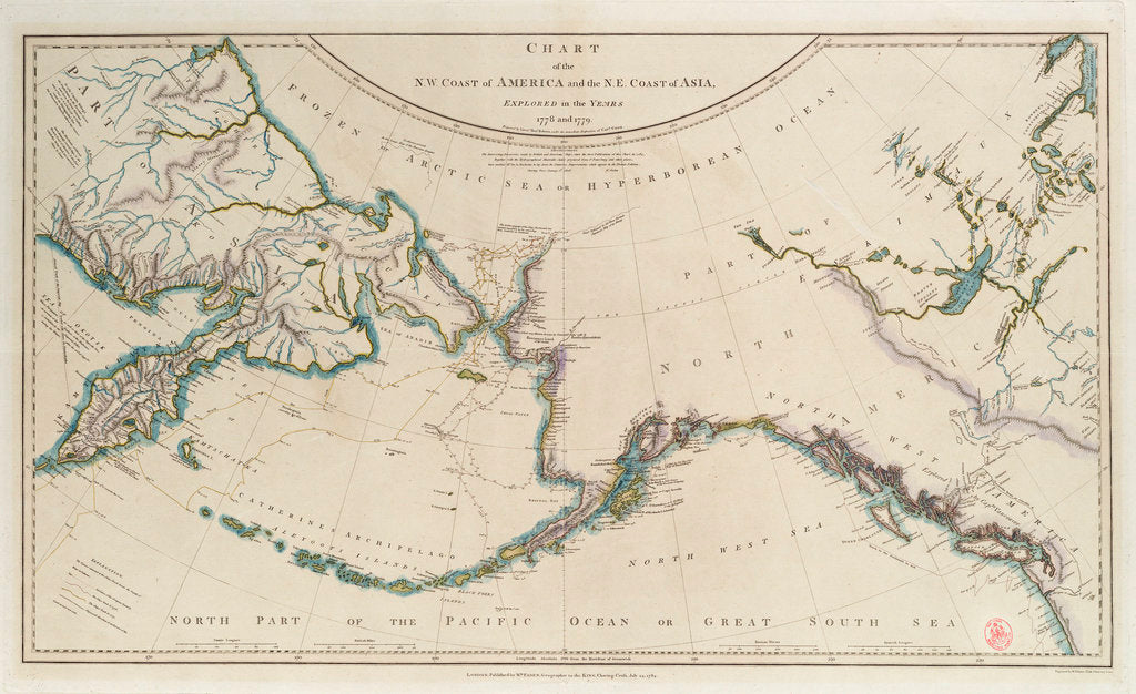 Detail of Cook's Third Voyage 1778-1779 by William Faden