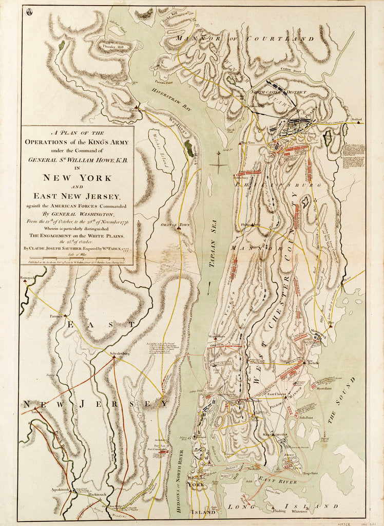 Detail of A plan of the operations of the King's army under the command of General Sr William Howe KB in New York by Claude Joseph Sauthier
