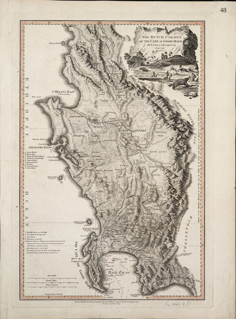 Detail of The Dutch colony of the Cape of Good Hope by L.S. De La Rochette