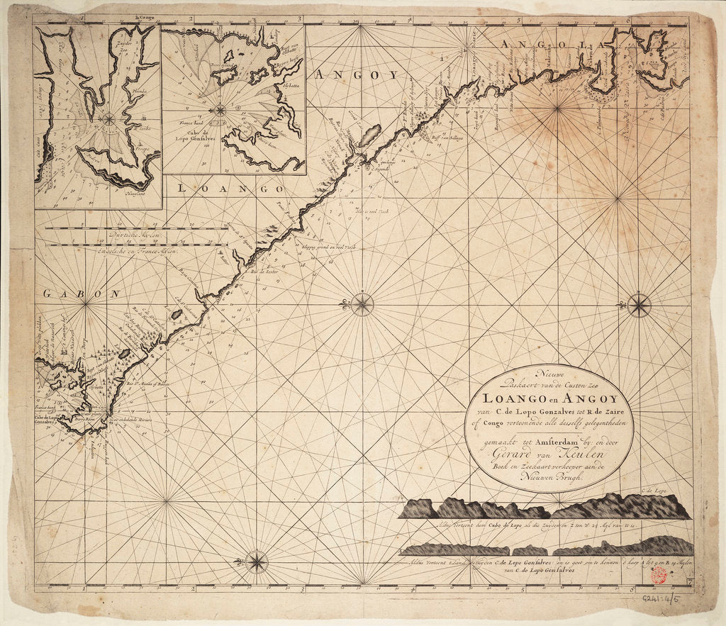 Detail of Chart of Gulf of Guinea, Africa by Gerard van Keulen