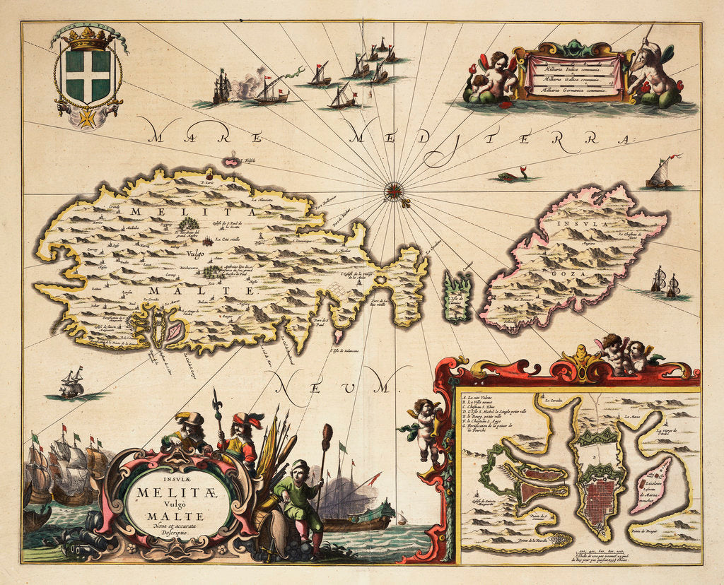 Detail of Map of Malta and Gozo by unknown