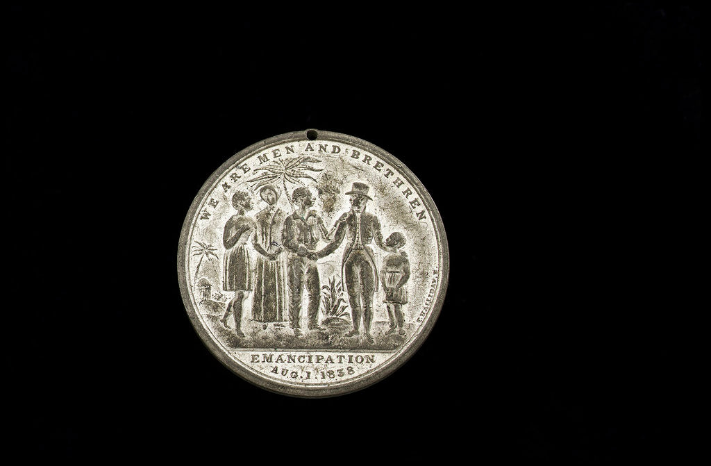 Detail of Medal commemorating the 'Emancipation in the West Indies' by Thomas Halliday