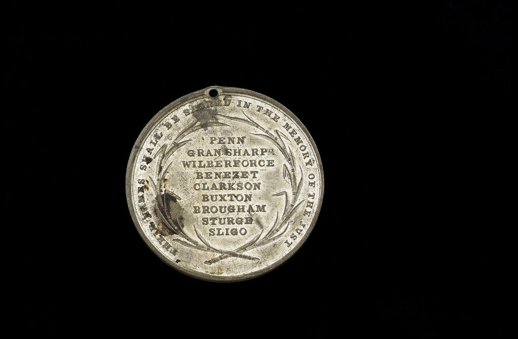 Detail of Medal commemorating the 'Emancipation in the West Indies' by Thomas Halliday