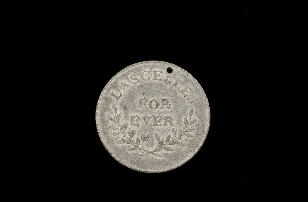 Detail of York Election ticket, Henry Lascelles by E. Thomason