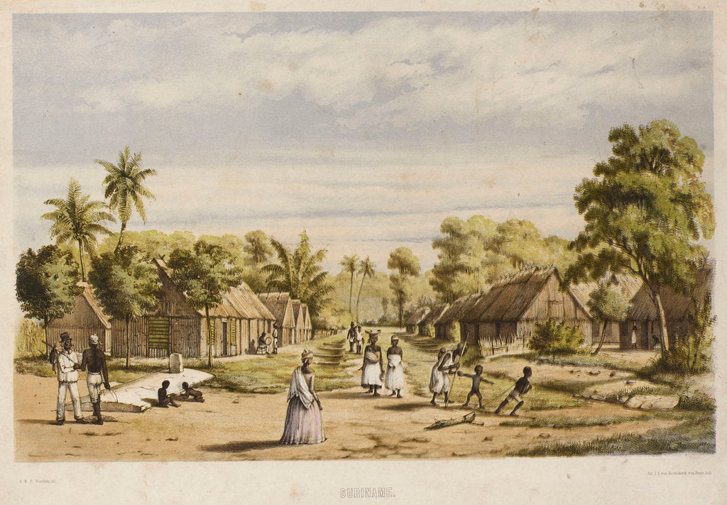 Detail of Slave plantation at Surinam, South America by unknown