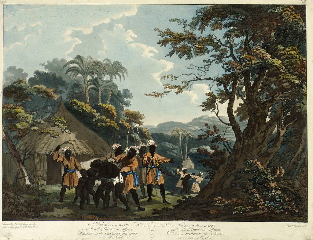 Detail of An African is enslaved and separated from his family by Catherine Prestell