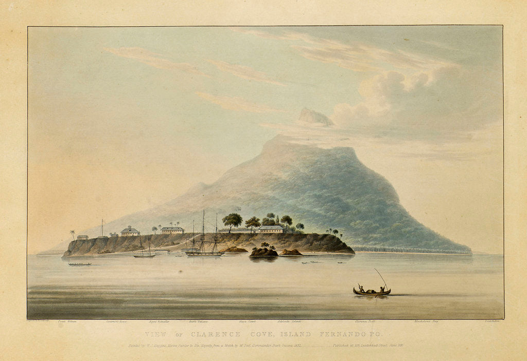 Detail of View of Clarence Cove, Island Fernando Po by Rosenburgh