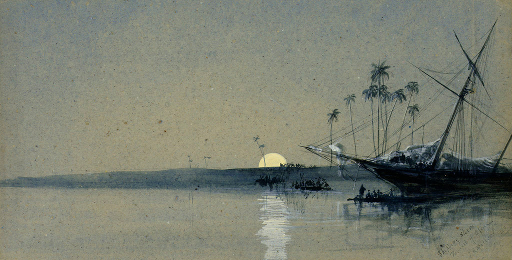 Detail of Shipping Slaves, West Coast of Africa by John Robert Mather