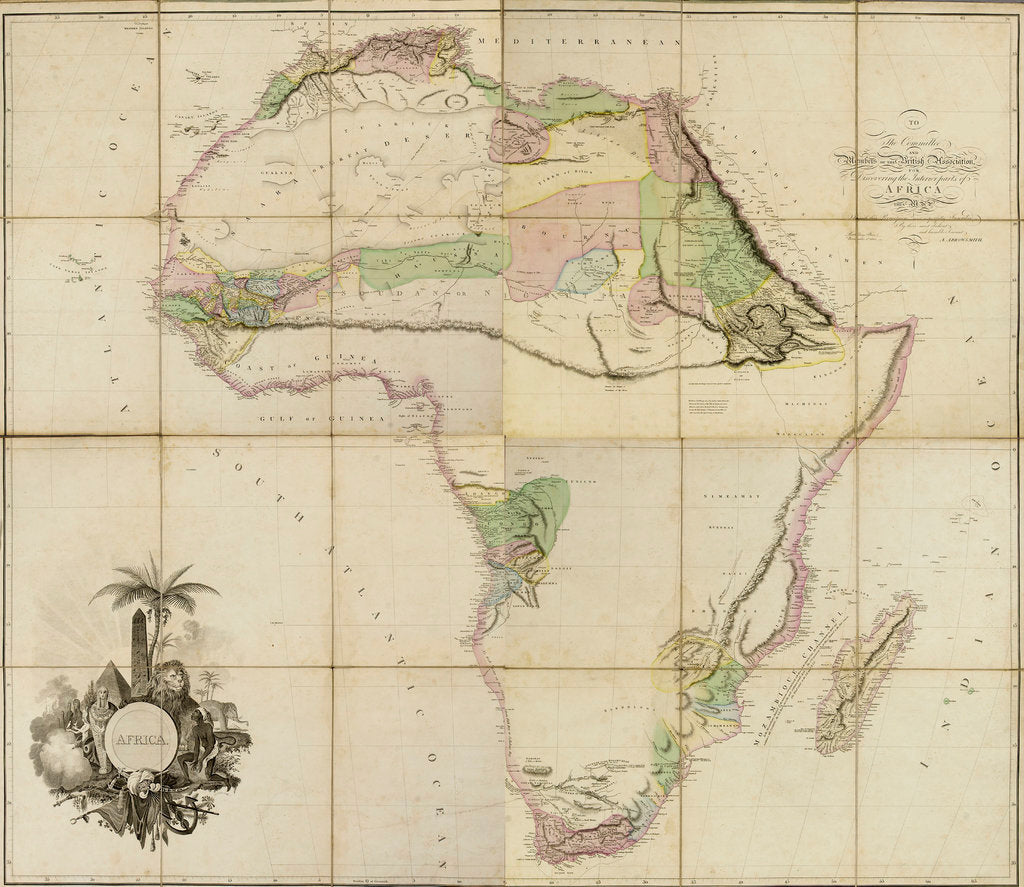 Detail of Map of Africa, 1802 by A. Arrowsmith