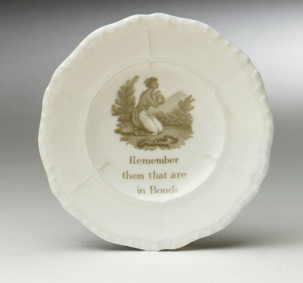 Detail of Abolitionist plate by unknown