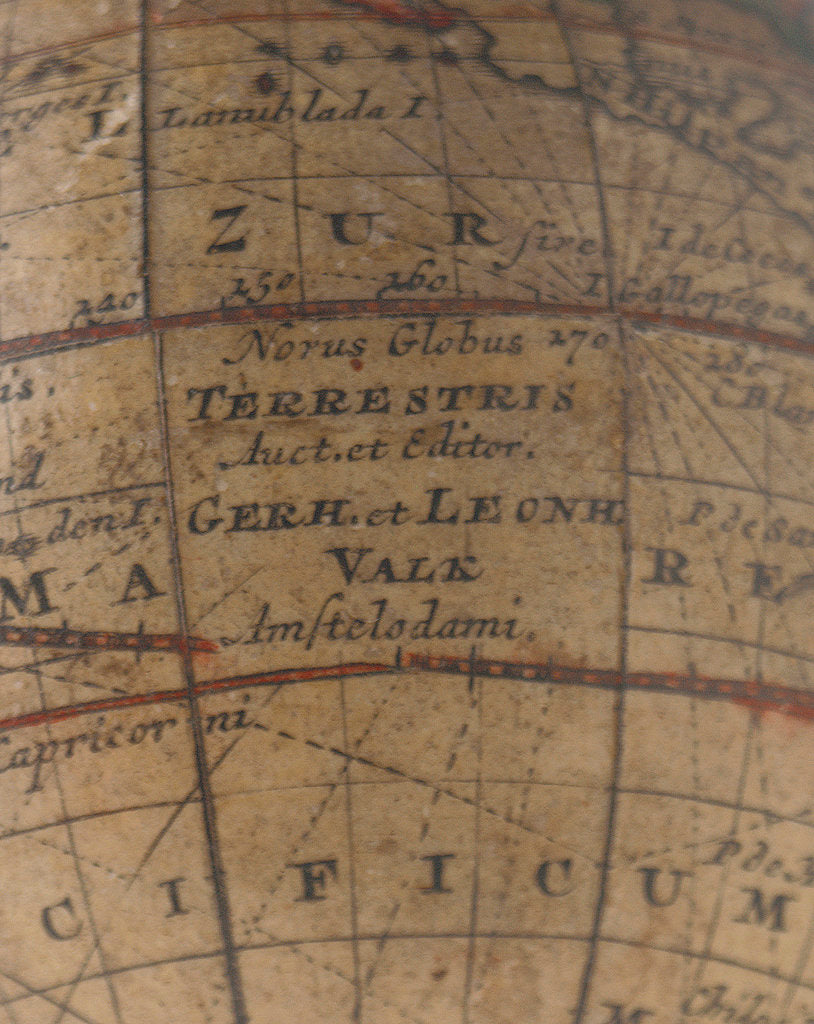 Detail of Inscription in South Pacific Ocean by Gerard Valk
