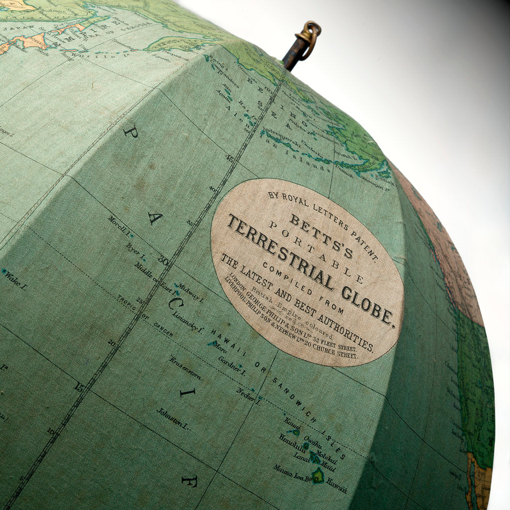 Detail of Cartouche in North Pacific Ocean by George Philip & Son
