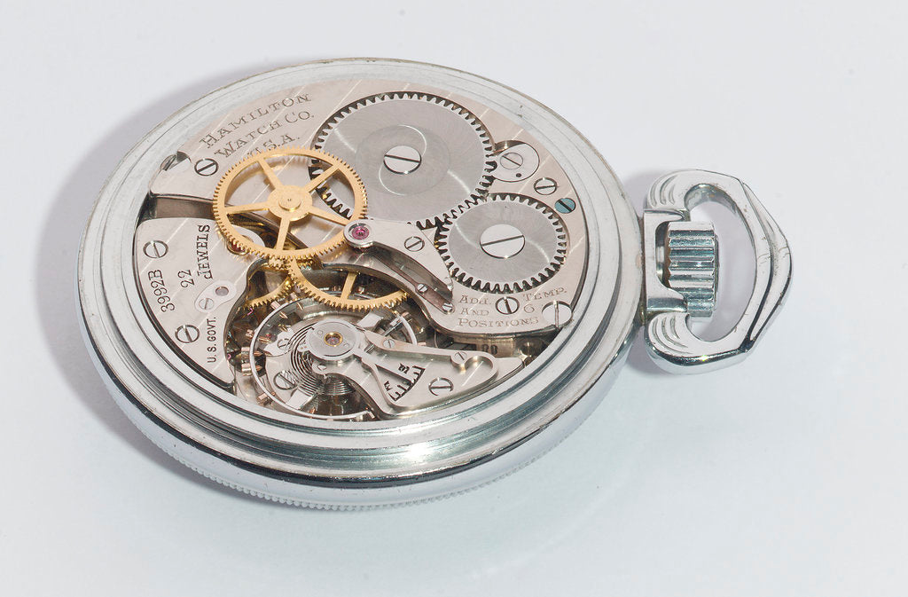 Detail of Deck watch, movement by Hamilton Watch Co.