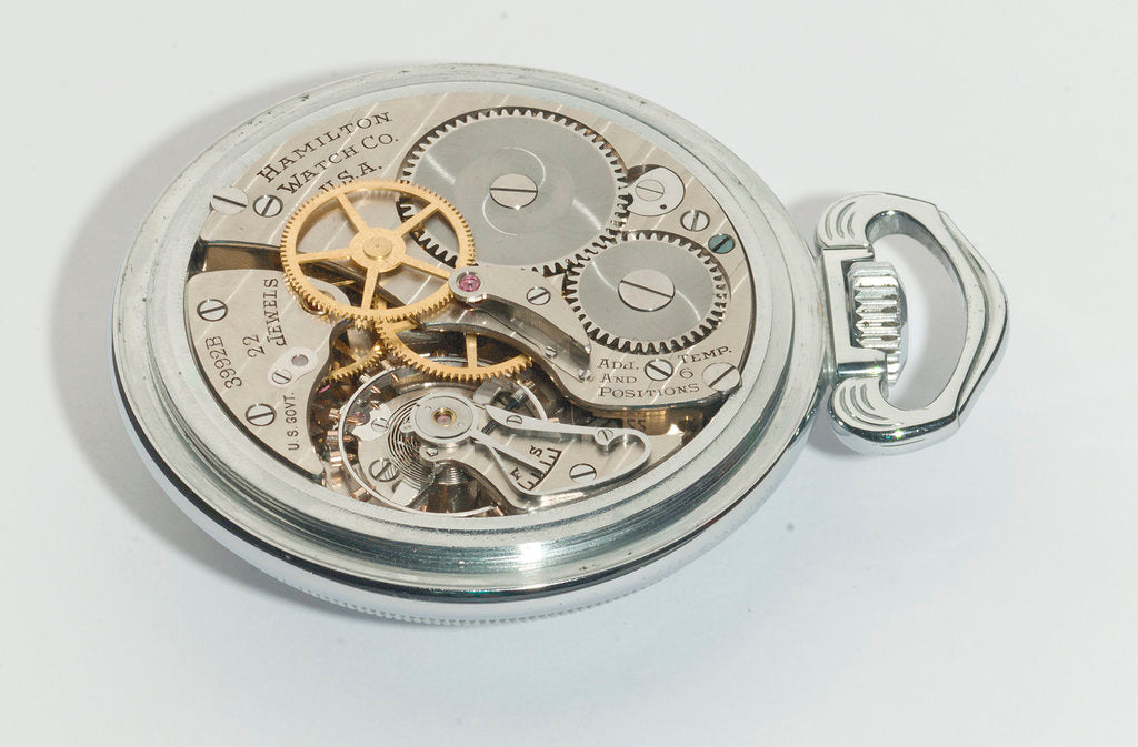 Detail of Deck watch, movement by Hamilton Watch Co.