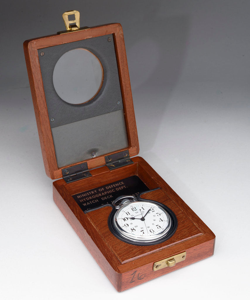 Detail of Deck watch in case by Hamilton Watch Co.