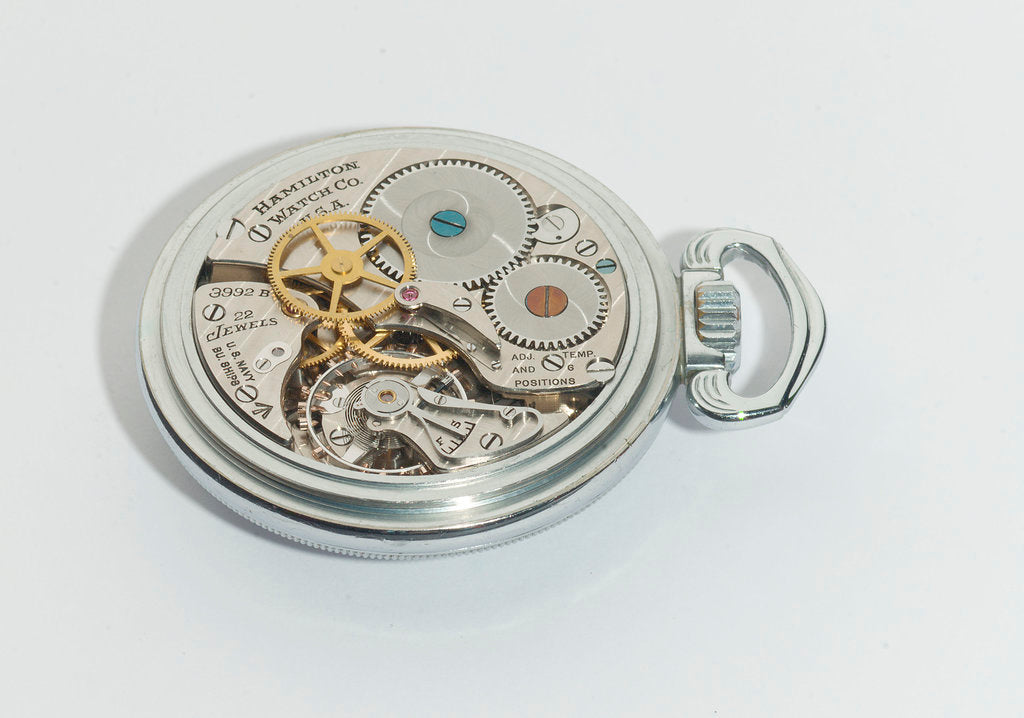 Detail of Deck watch, movement by Hamilton Watch Co.