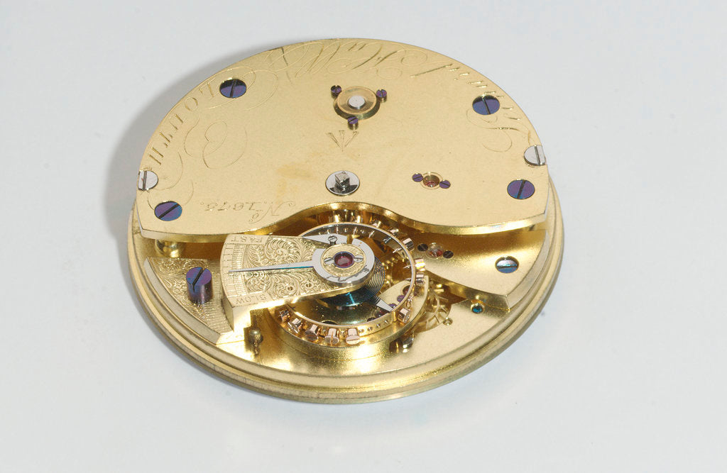 Detail of Deck watch, movement by Leonard Hall