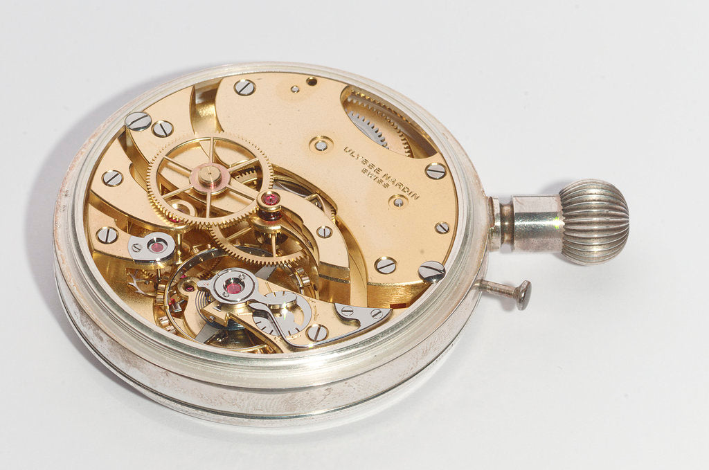 Detail of Deck watch, movement by Ulysse Nardin