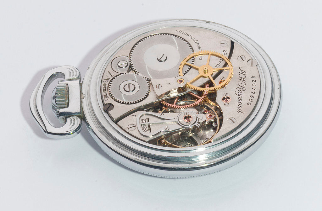 Detail of Deck watch, movement by Elgin