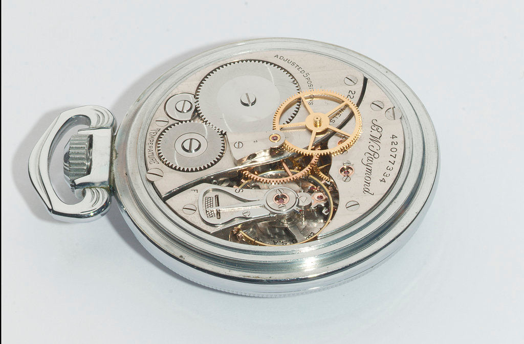 Detail of Deck watch, movement by Elgin