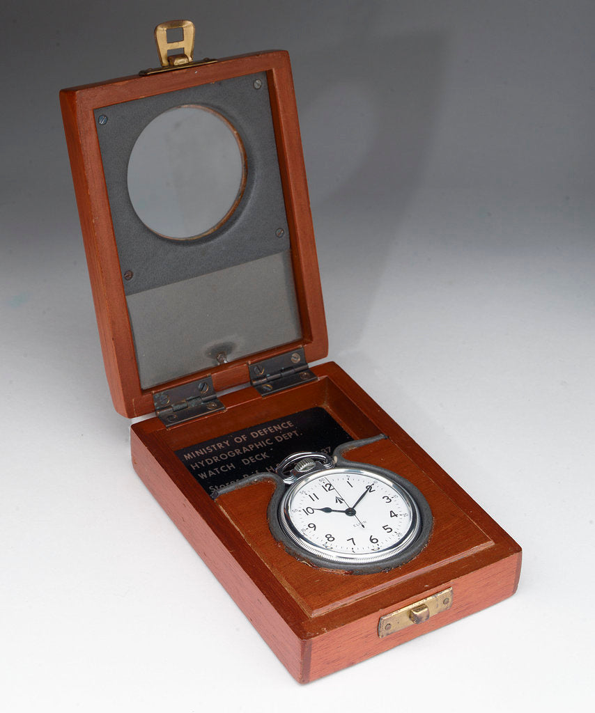 Detail of Deck watch in case by Elgin